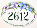 Custom House Numbers | Iris Flowers | Home address sign