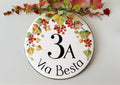 ceramic round house number plaque