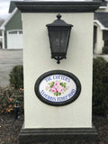 Cottage Sign With Roses, Custom Address Sign with name