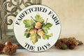 round address plaque with acorns
