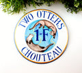 Round House Numbers Plaque with Otters, Front Door sign