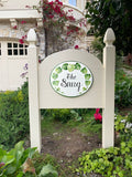 Ivy House Sign, Ceramic Family Name Plaque